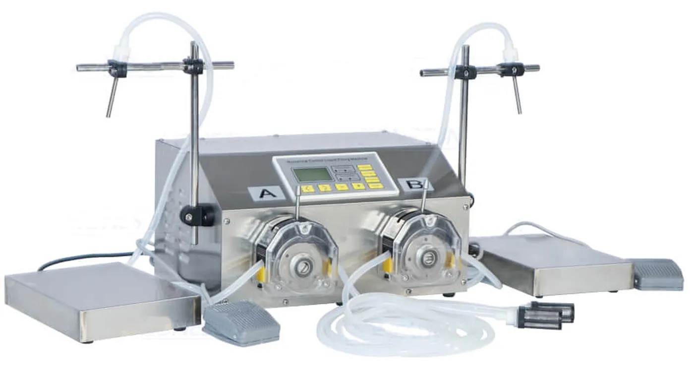 Desktop fill-by-weight liquid filling machine with load-cell platform